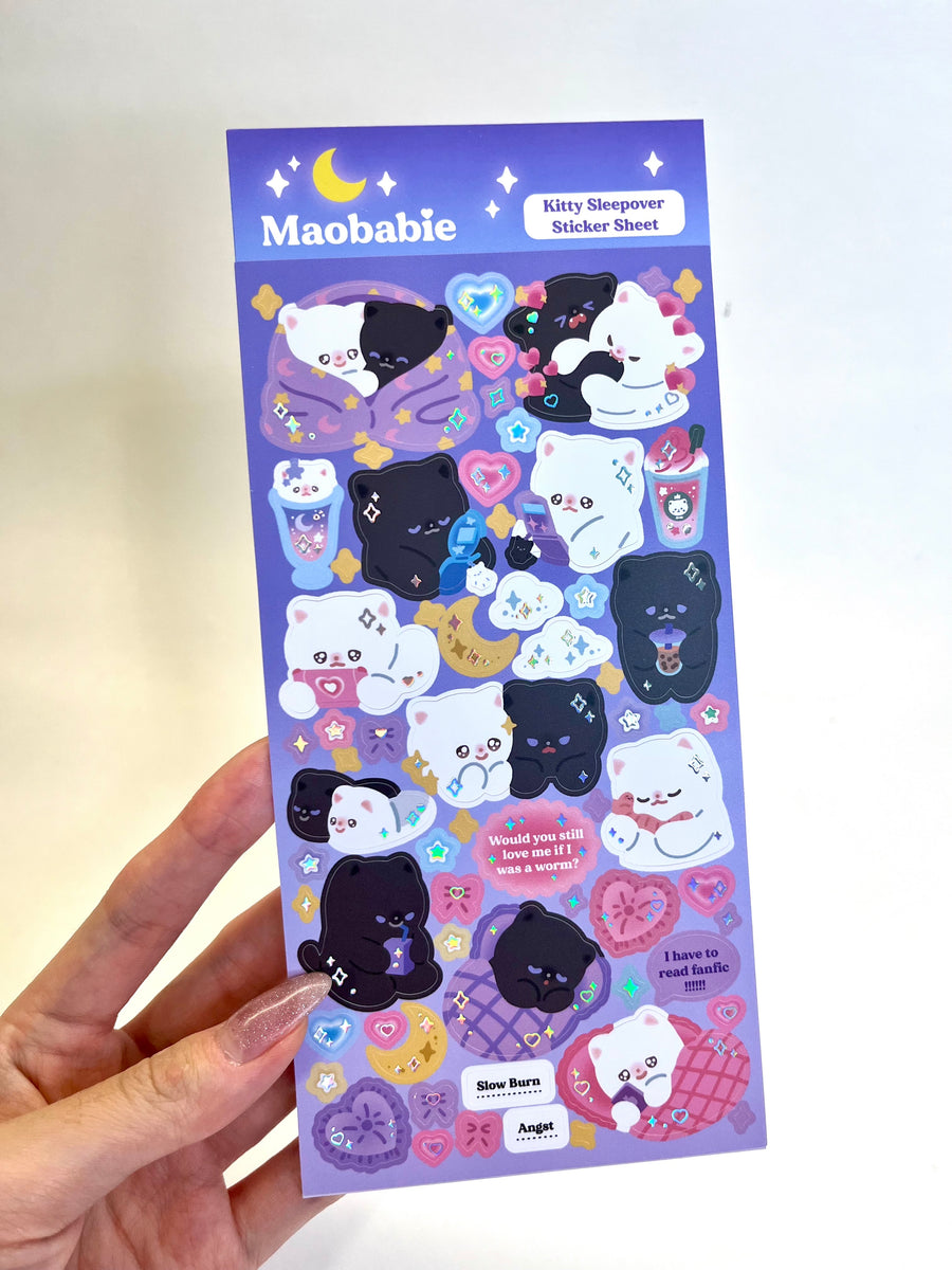 Sticker Sheet - Kitty Sleepover – Maobabie