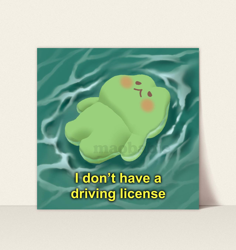 Art Print - I Don't Have a Driving License