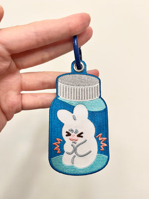 Ibuprofen Gang Embroidered Keychain