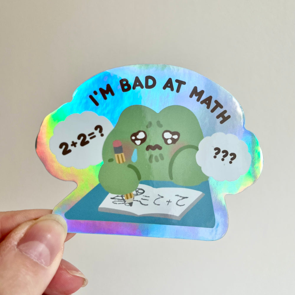 Vinyl Sticker - I'm Bad at Math Froggy