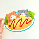 Vinyl Sticker - Omurice Kitties