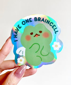 Vinyl Sticker - I Have One Braincell Frog