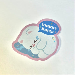 Vinyl Sticker - Tummy Hurts