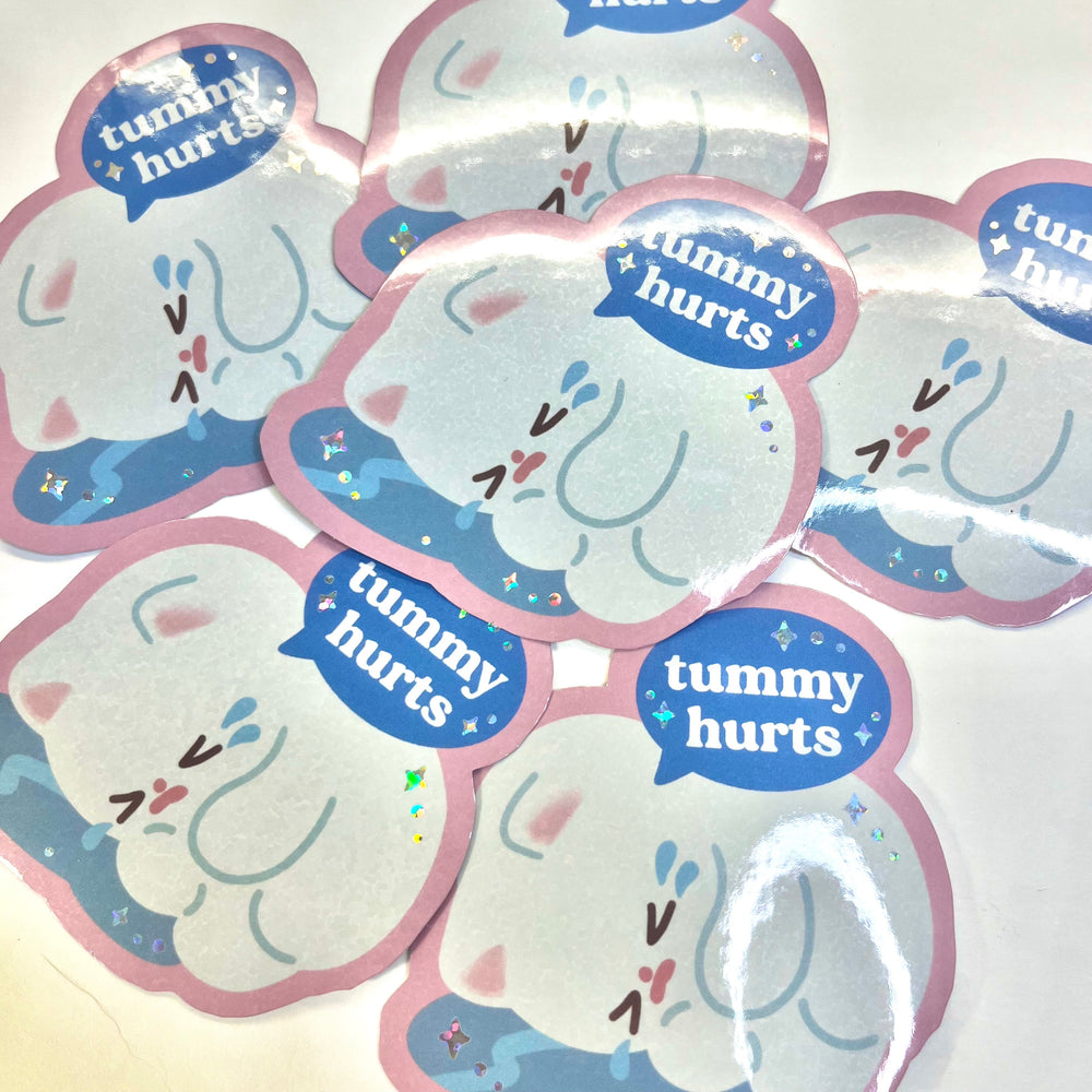 Vinyl Sticker - Tummy Hurts