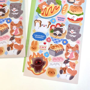 Sticker Sheet - Cooking and Baking Kitties