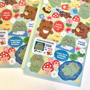 
            
                Load image into Gallery viewer, Sticker Sheet - Froggy Angel &amp;amp; Friends
            
        