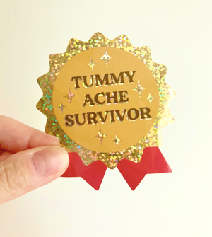 Vinyl Sticker - Tummy Ache Survivor Ribbon