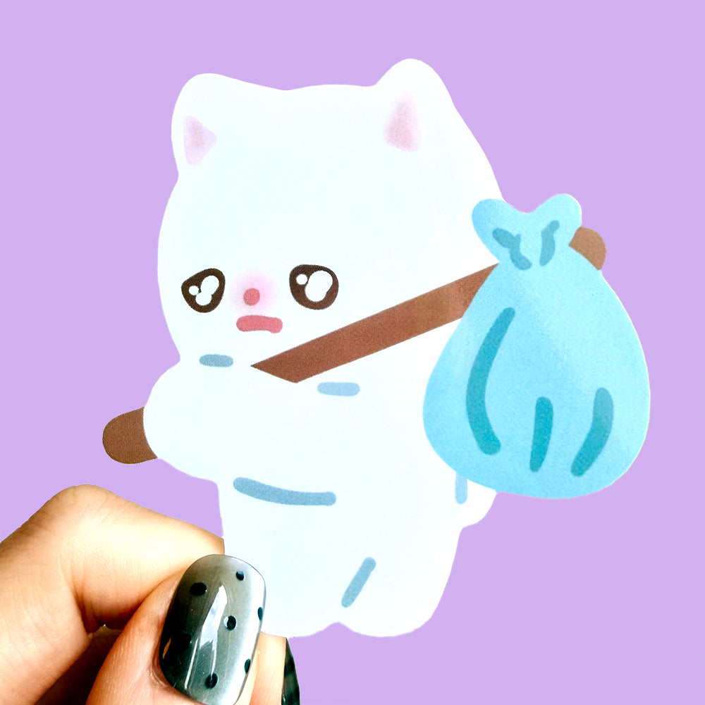 Vinyl Sticker - Sad Bindle Cat – Maobabie