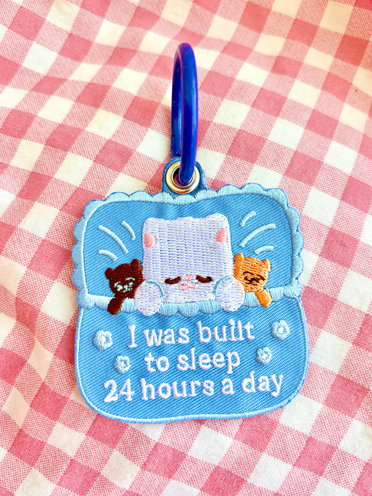 Built to Sleep Embroidered Keychain