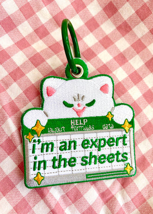 Excel Keychain Expert in The Sheets Embroidered Keychain – Maobabie
