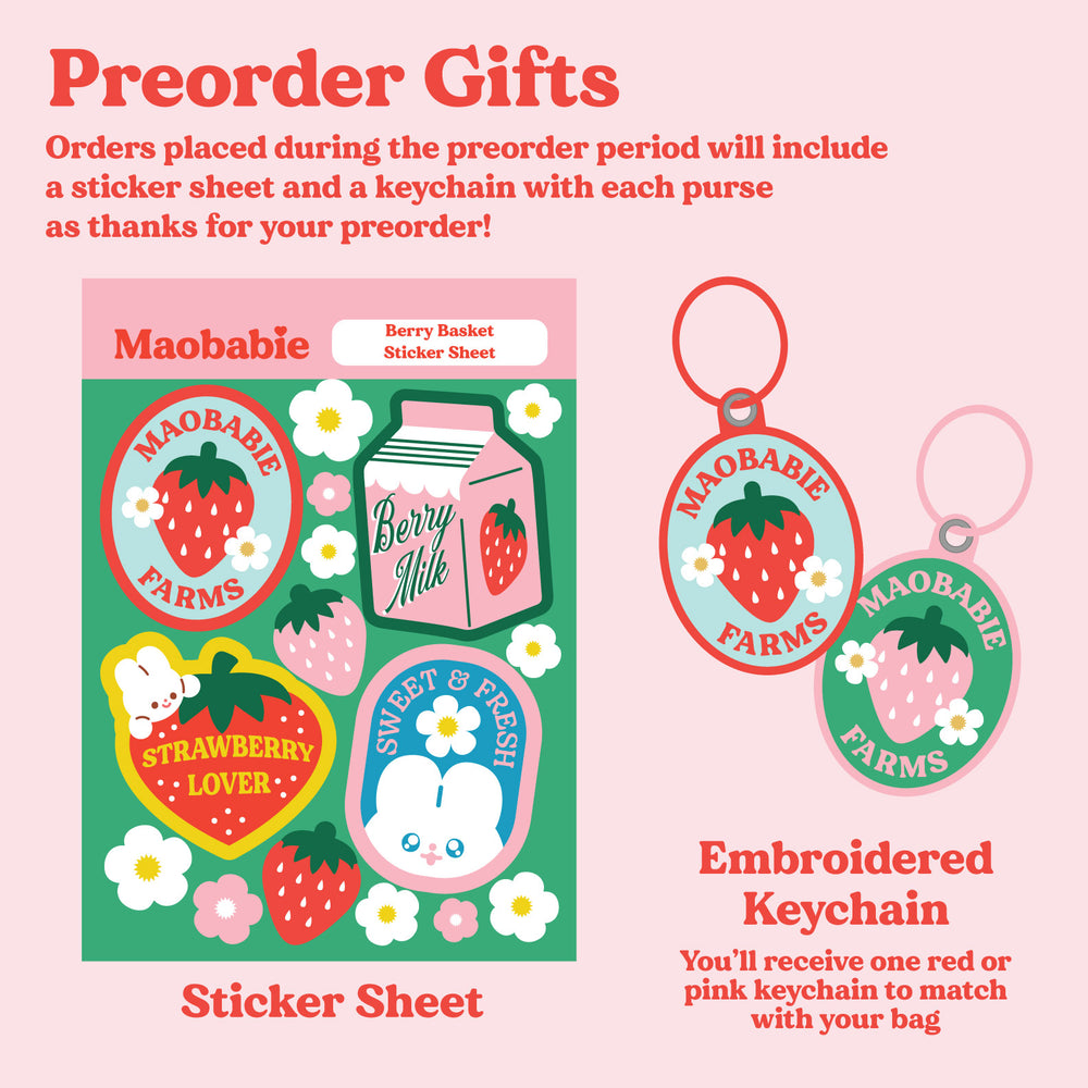 (PREORDER - ETA February 2026) - Strawberry Basket Waist Bag