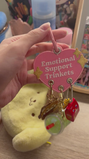 
            
                Load and play video in Gallery viewer, Emotional Support Trinkets Heart Embroidered Keychain
            
        