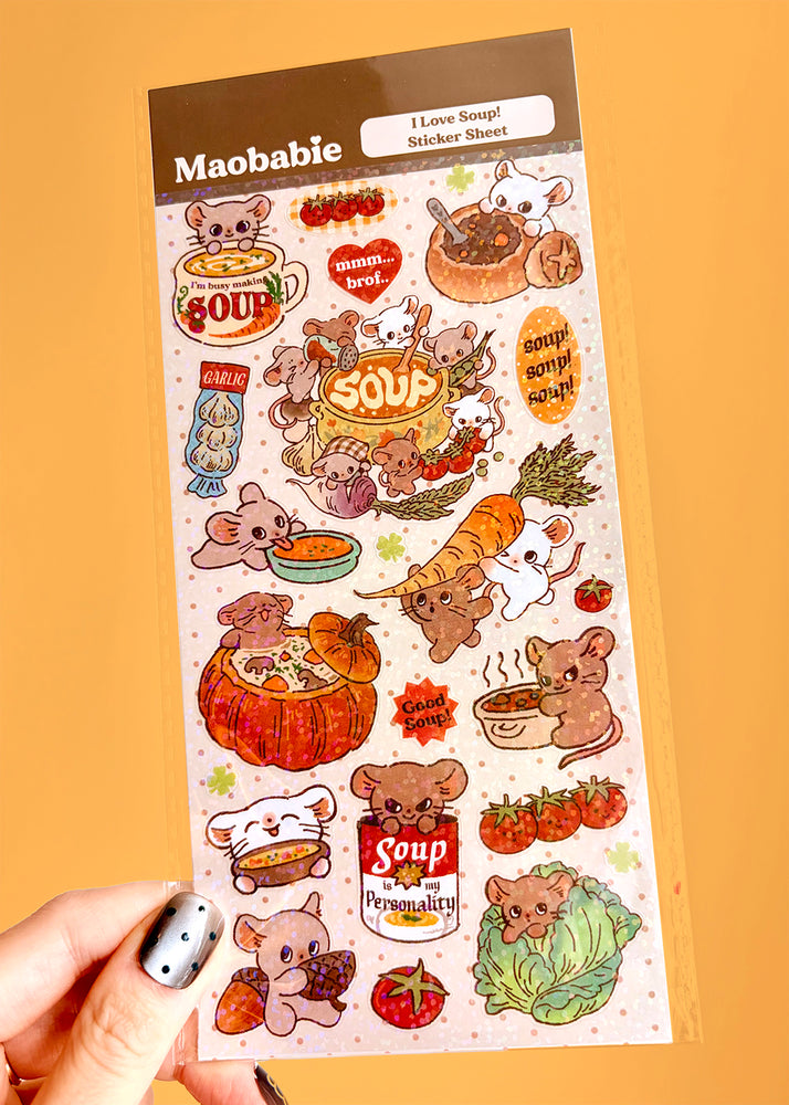 Sticker Sheet - I Love Soup! – Maobabie