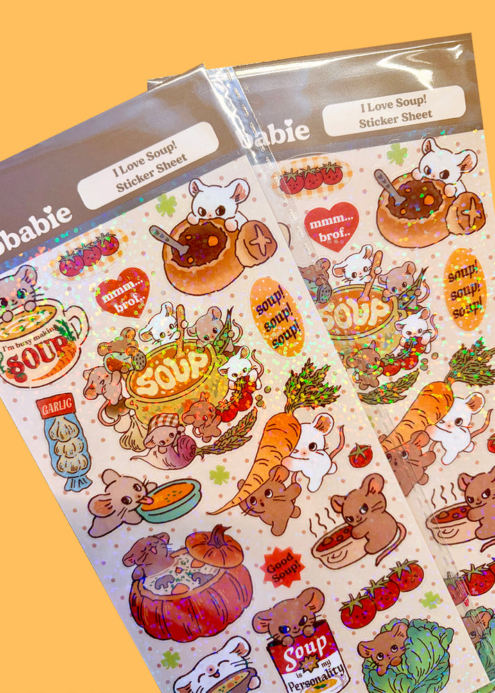 Sticker Sheet - I Love Soup! – Maobabie