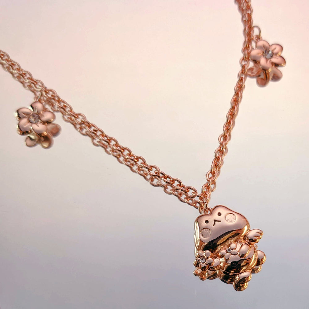 Froggy Angel Necklace in Rose Gold