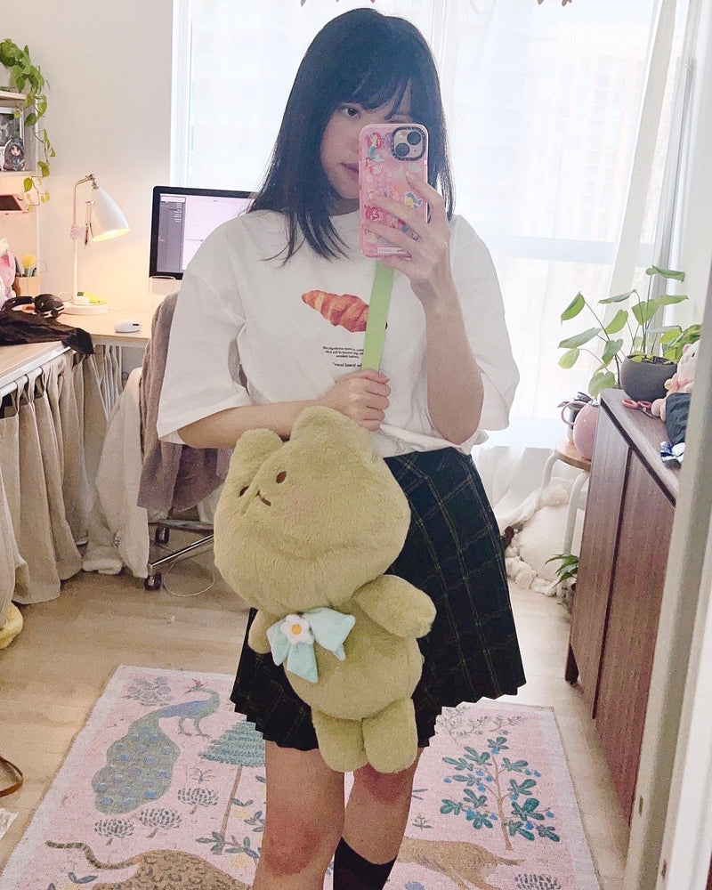 B GRADE (Read before buying)- Fluffy Froggy Angel Backpack